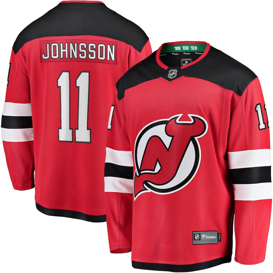 Men New Jersey Devils #11 Andreas Johnsson Fanatics Branded Red Breakaway Player NHL Jersey